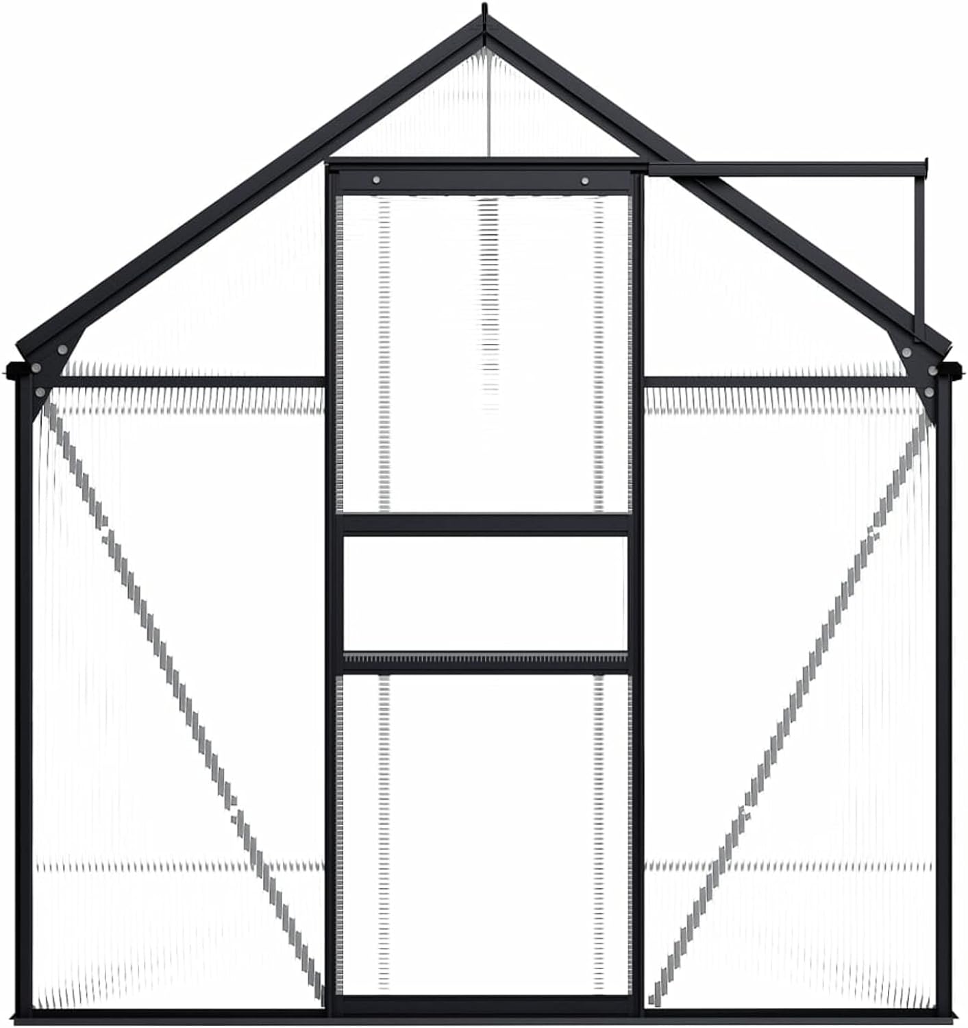 Garden Greenhouse with Anodized Aluminum Frame (Anthracite) Different Size