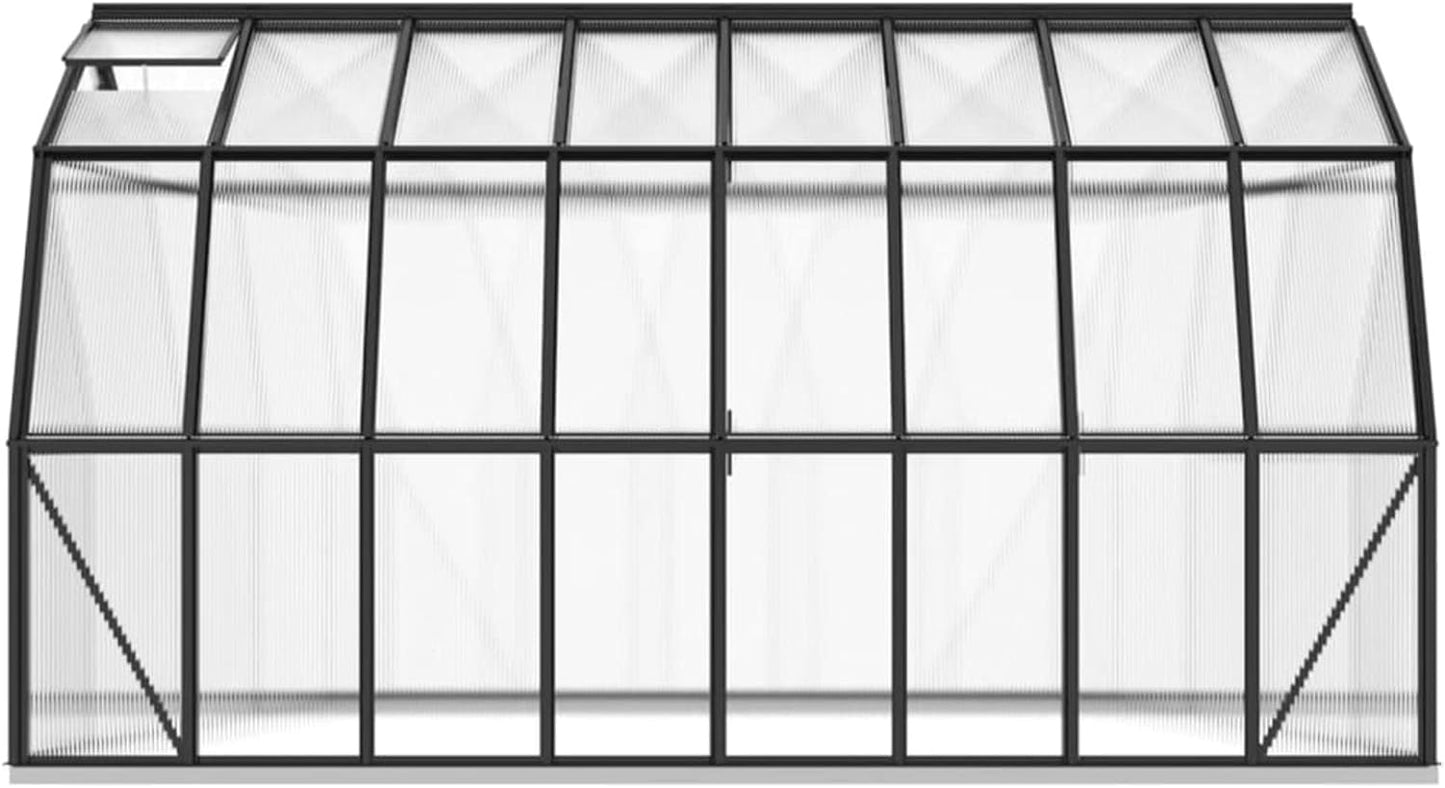 Garden Greenhouse with Anodized Aluminum Frame (Anthracite) 282x448x245cm