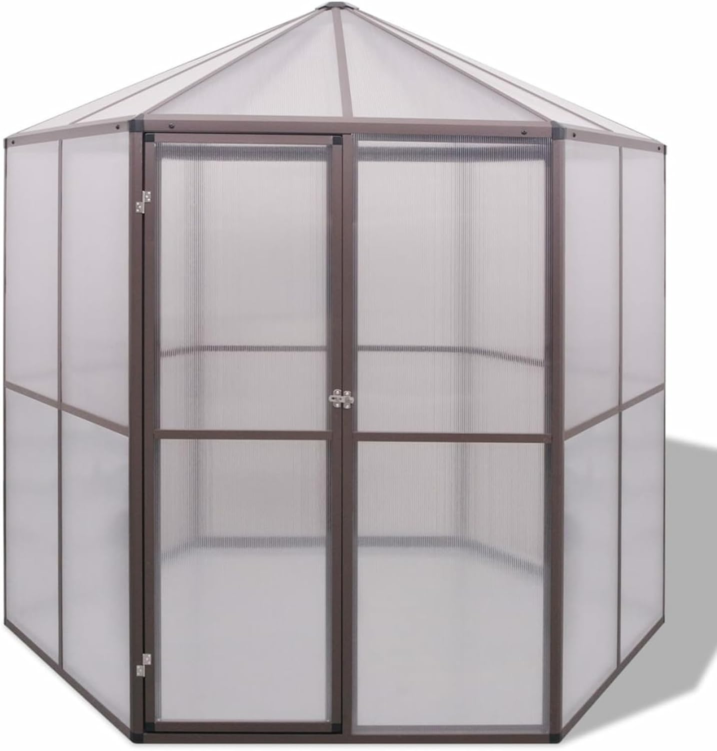Garden Greenhouse with Anodized Aluminum Frame (Black) 240x211x232cm