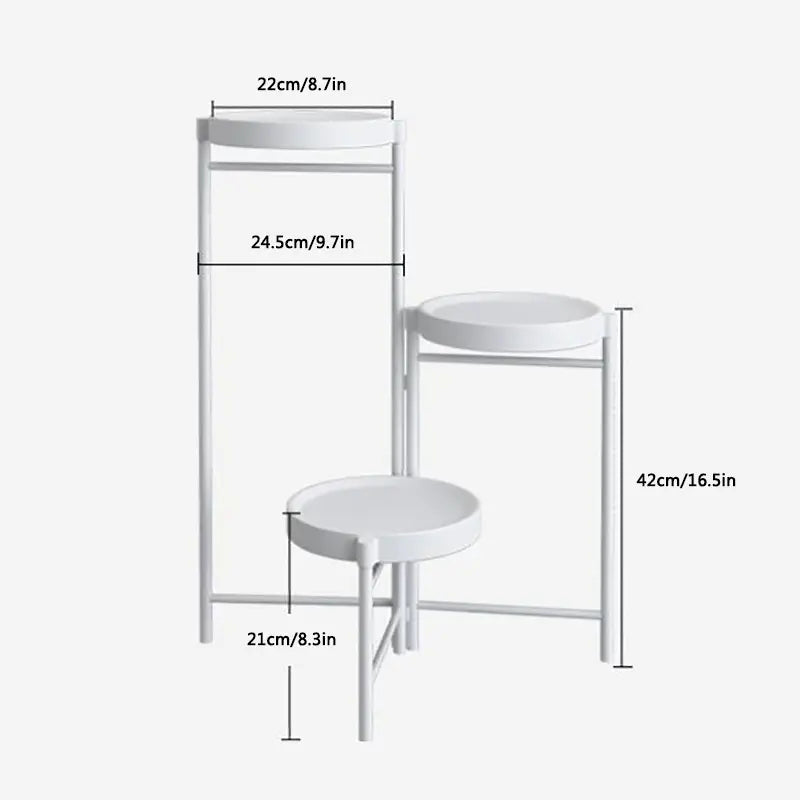 3-Tier Metal Plant Stand - Rust-Resistant Iron