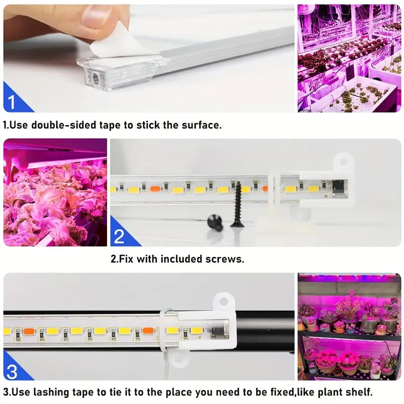 USB LED Grow Light Bar, Full Spectrum, Dimmable w/ Timer, Indoor Plants