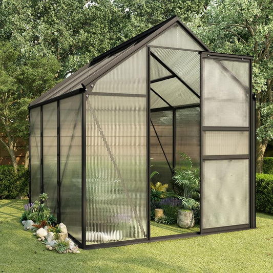 Garden Greenhouse with Anodized Aluminum Frame (Anthracite) Different Size