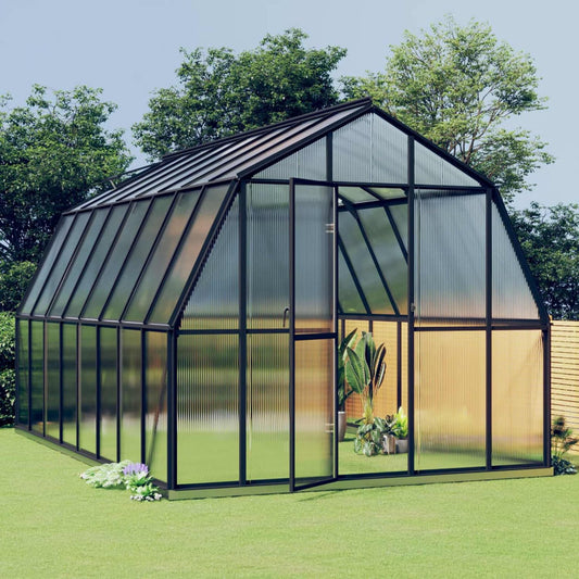 Garden Greenhouse with Anodized Aluminum Frame (Anthracite) 282x448x245cm