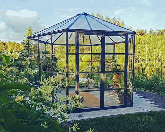 Garden Greenhouse with Anodized Aluminum Frame (Anthracite) 363x316x289cm